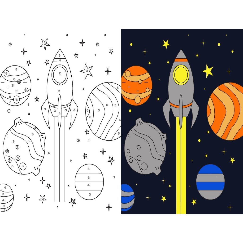 Angels Craft - Wholesale Paint set - Canvas Paint Set, Planets , 7.5 x 11.4 x 0.6in1