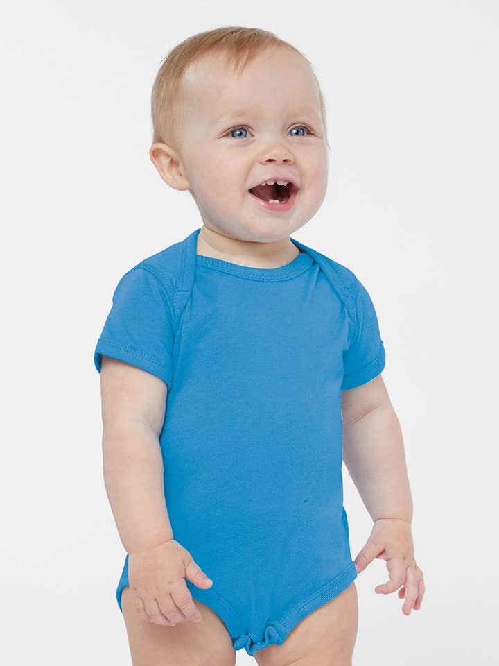 Rabbit Skins Infant Fine Jersey Bodysuit | Blank Onesie 4424 for wholesale by Total Apparel