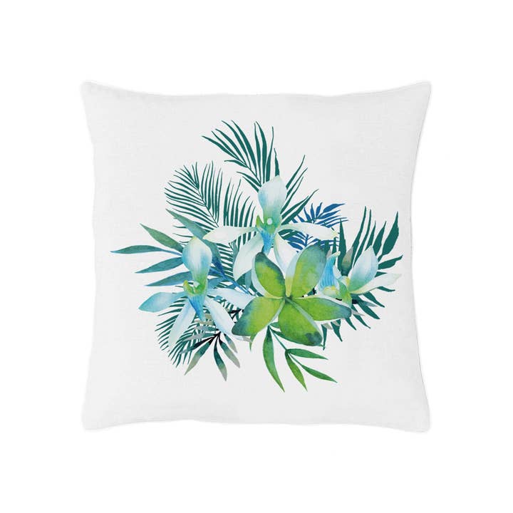 Turqouise King Bright Palms 5-PC Comforter Set, 106" X 94" for wholesale on Faire4