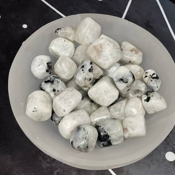 Rainbow Moonstone Tumbled Stone, Polished Moonstone for wholesale by UniverseDelights