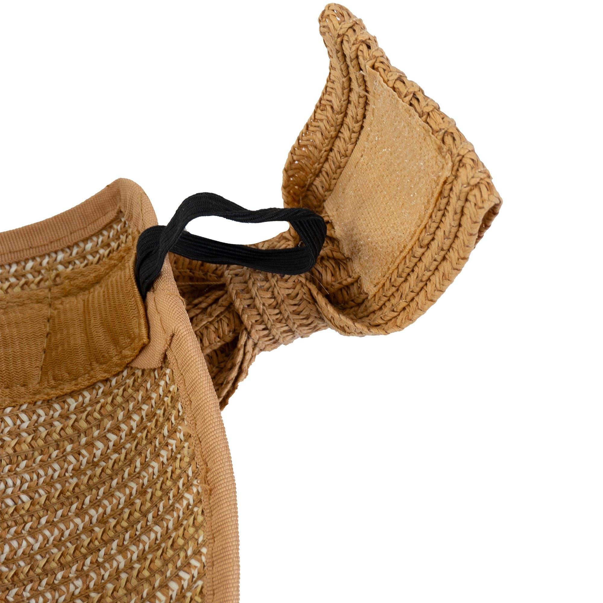 Magid - Wholesale Visor - Women's - Magid Two Tone Straw  Fold Up Roll Up Visor8