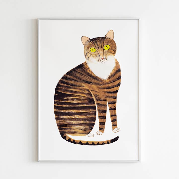 A3 Print of Tabby Cat Painting for wholesale by Yes! Paper Goods