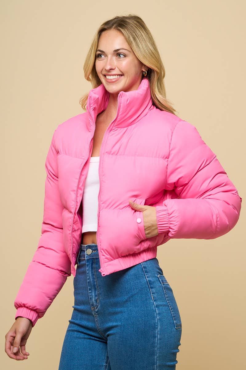 ANWND – Puffer Jacket - Mulher por atacado – Jaqueta Puffer Curta Acolchoada1