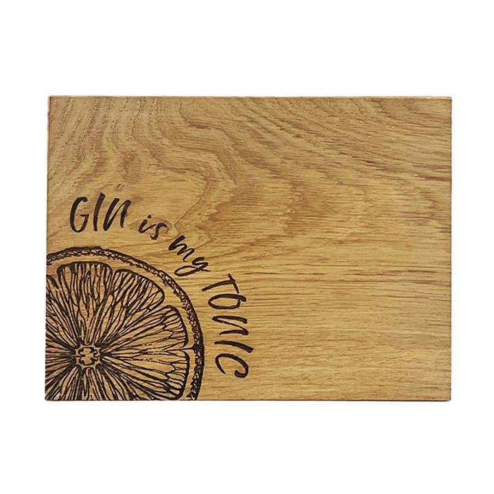 Oak Bar Board - Gin is My Tonic for wholesale by Selbrae House Ltd