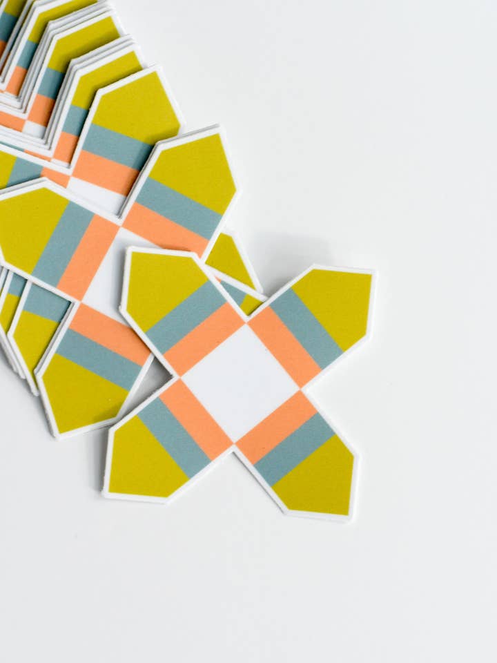 Springtide Quilt Block Sticker for wholesale by Sylvia Raschella