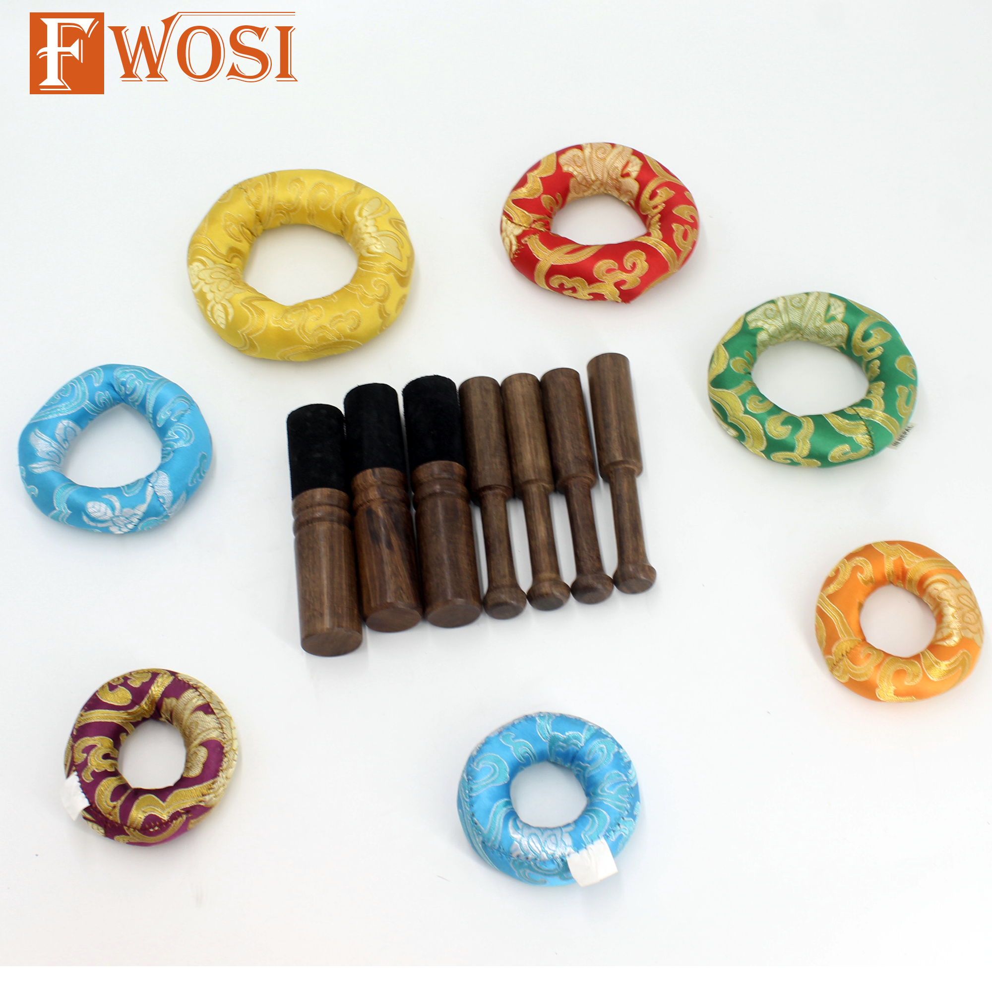 Fwosi - Vente Accessoire de méditation - Set de 7 bols chantants 7 chakras pour méditation profonde et yoga6