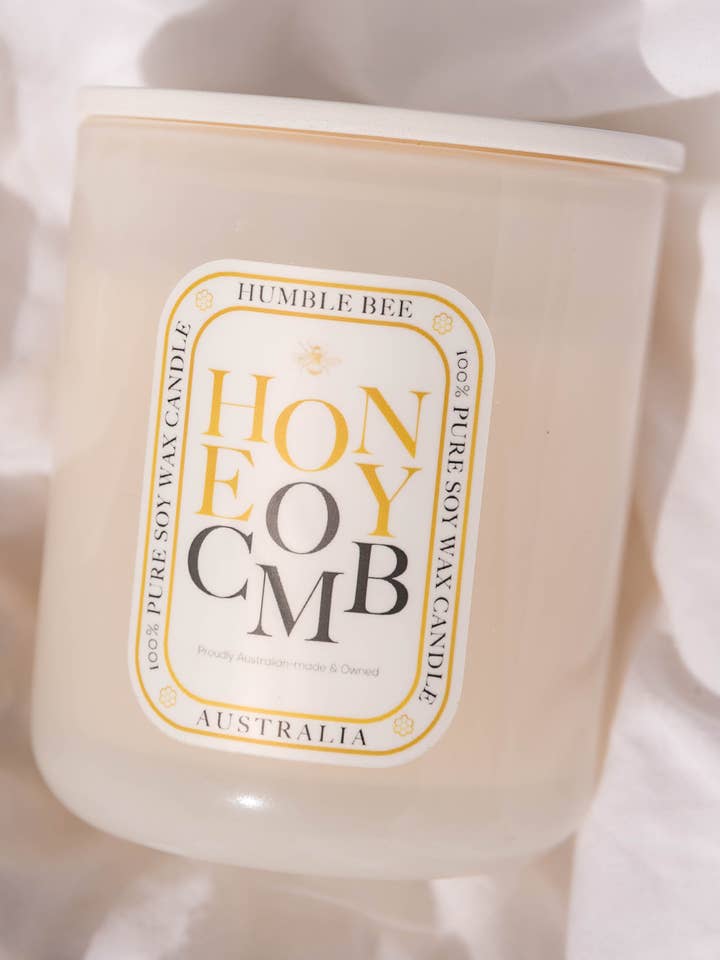 Candele in cera di soia 100% pure e colate a mano, a nido d'ape per la vendita all'ingrosso da parte di Humble Bee Australia