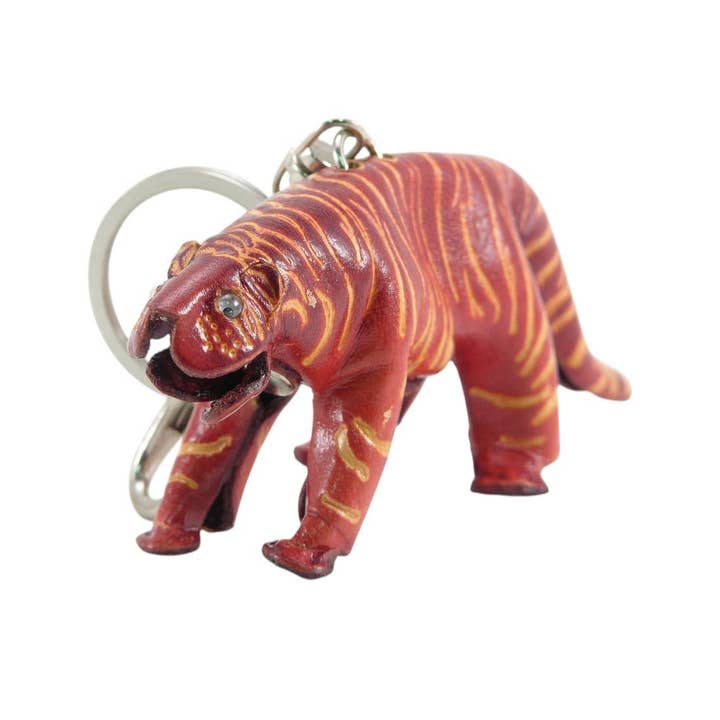 Sunflower Handmade leather inc - Wholesale Keychain – Women's - Handmade Leather Tiger Key Chain C183