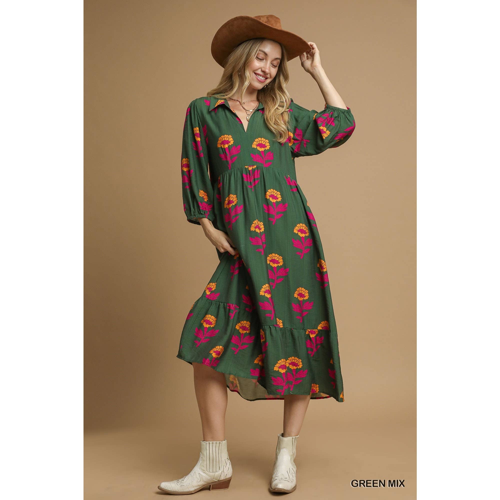 STYLE USA - Wholesale Jurk - Dames - Maxi jurk met bloemenprint7