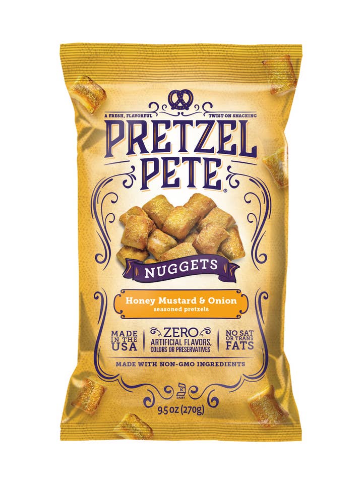 Honey Mustard & Onion Nuggets 9.5oz for wholesale by Pretzel Pete