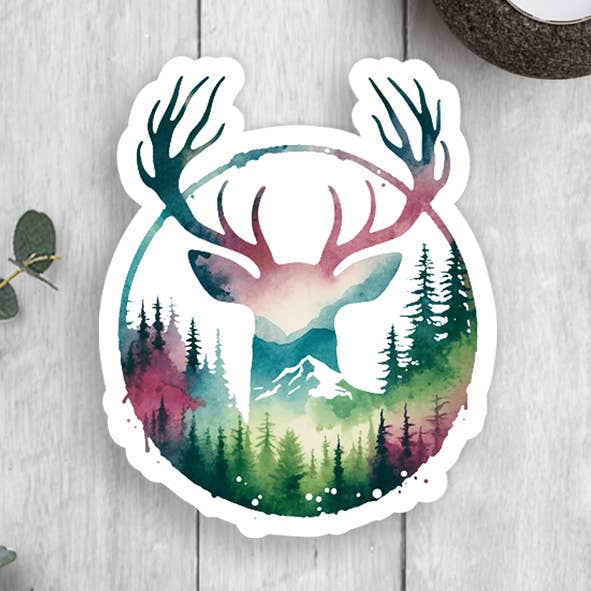 Deer Vinyl Sticker for wholesale by Expression Design Co