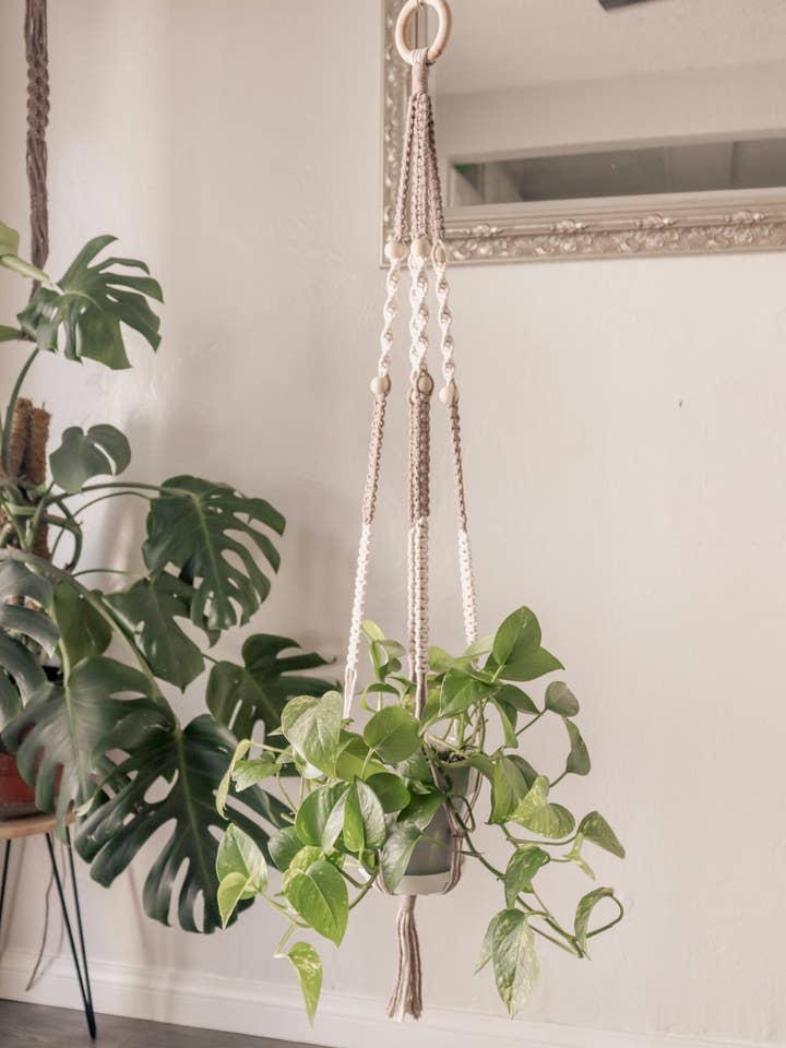 Cabide para Plantas Multi-Color Macramé por atacado de Looma Studios