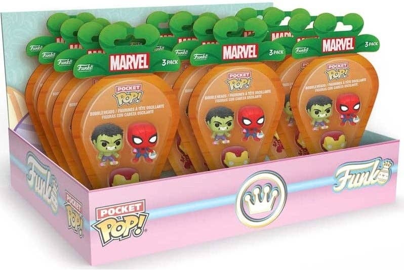 KIDDY-MOOV - Wholesale Toy Set - Kids - POP! Pocket Carrot Marvel, Pack of 3 / 120