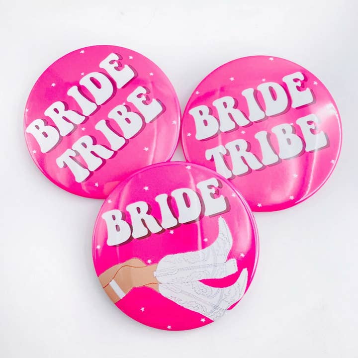 Bride Tribe Buttons for wholesale by Tailgated Co.