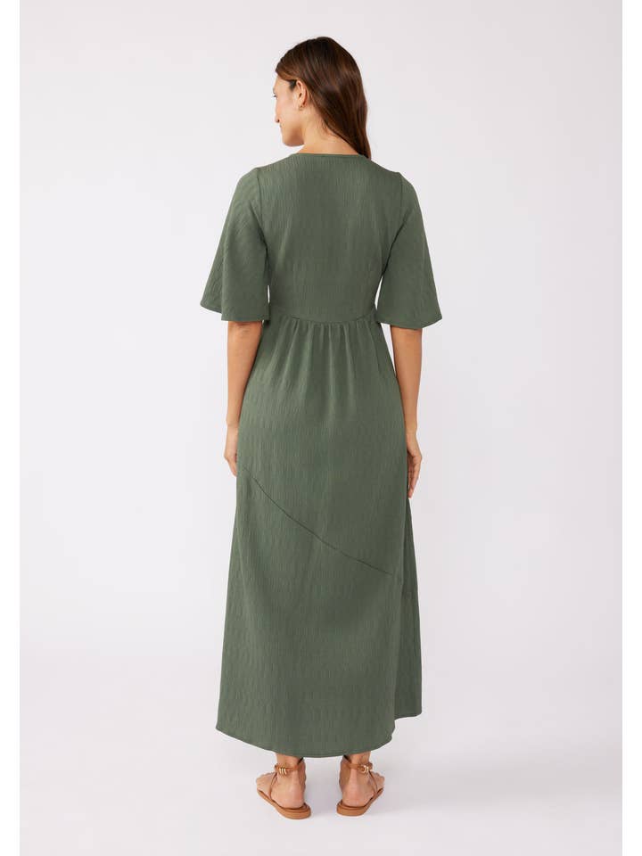 Lovestitch - Wholesale Dress - Women's - Empire Waist Maxi Dress with Slit