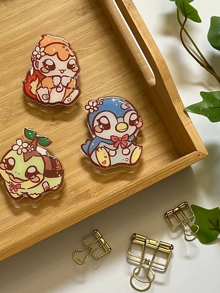 Pika Friends Región de Sinnoh Brillantes Epoxi Acrílico Soportes para Teléfonos para venta al por mayor de Peony Lee Art