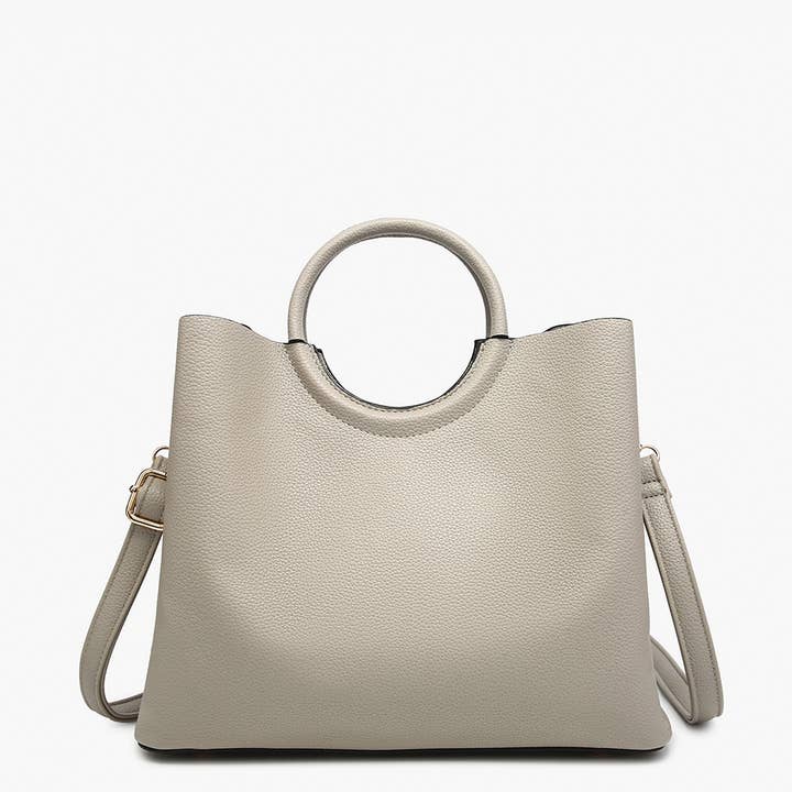 Jen & Co. - Wholesale Top Handle Bag - Women's - M2616 Helen Shaped Satchel w/ Round Handle & Long Strap