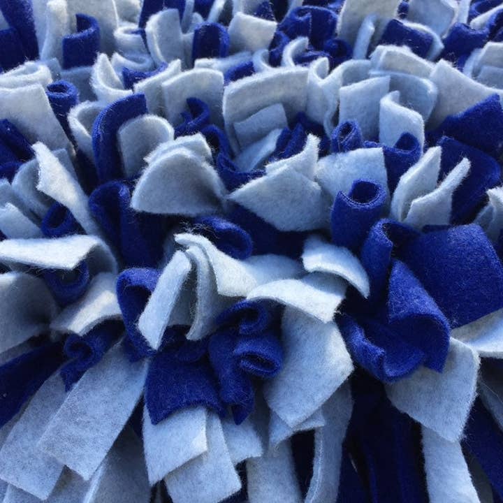 Navy & Gray Washable Snuffle Mat/ Pet Nose Work Foraging Pick Your Size Choose Your Size for wholesale by Life’s A Treasure Mat