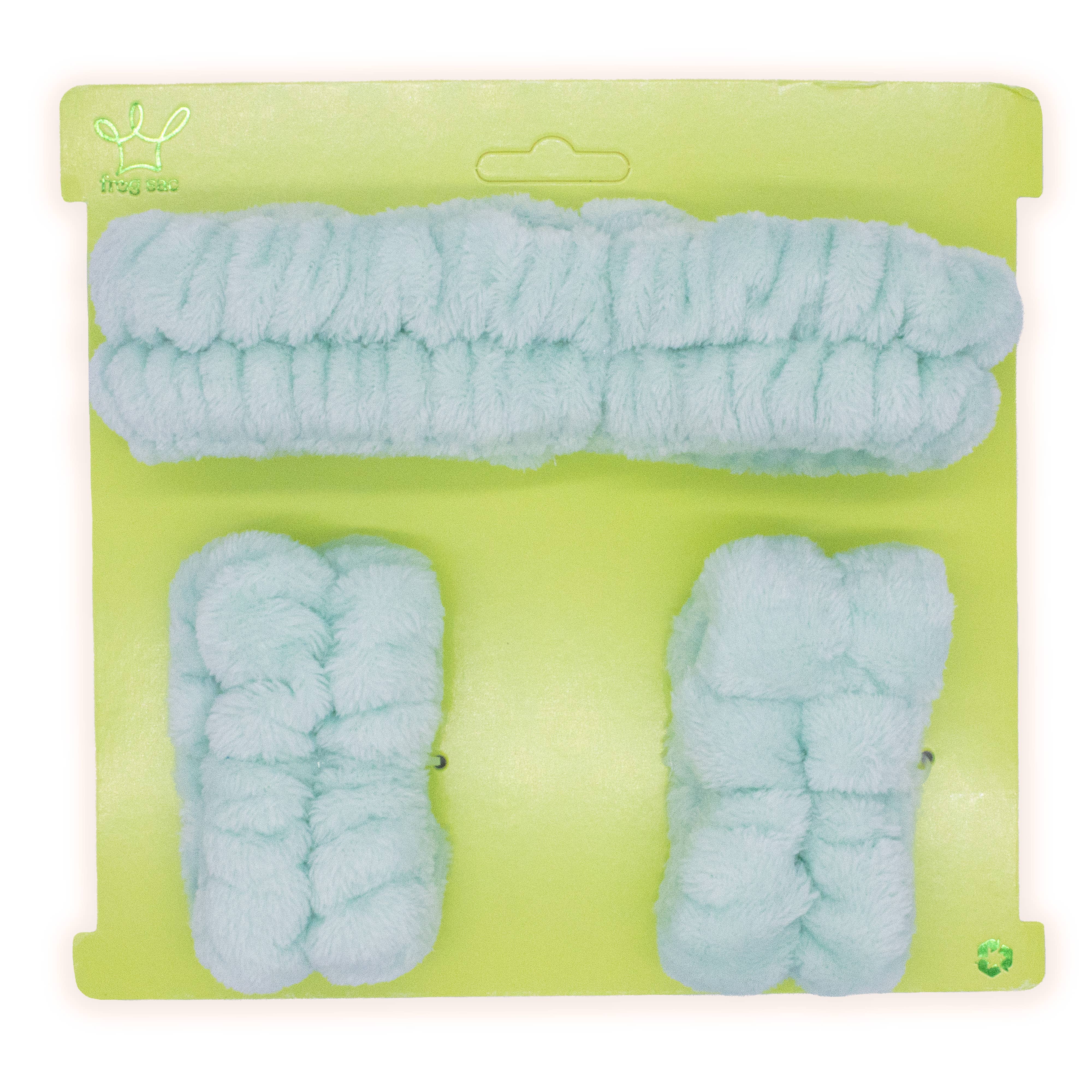 Frog Sac - Wholesale Spa Headband - Spa Headband - Skincare Headband & Wristband Set2