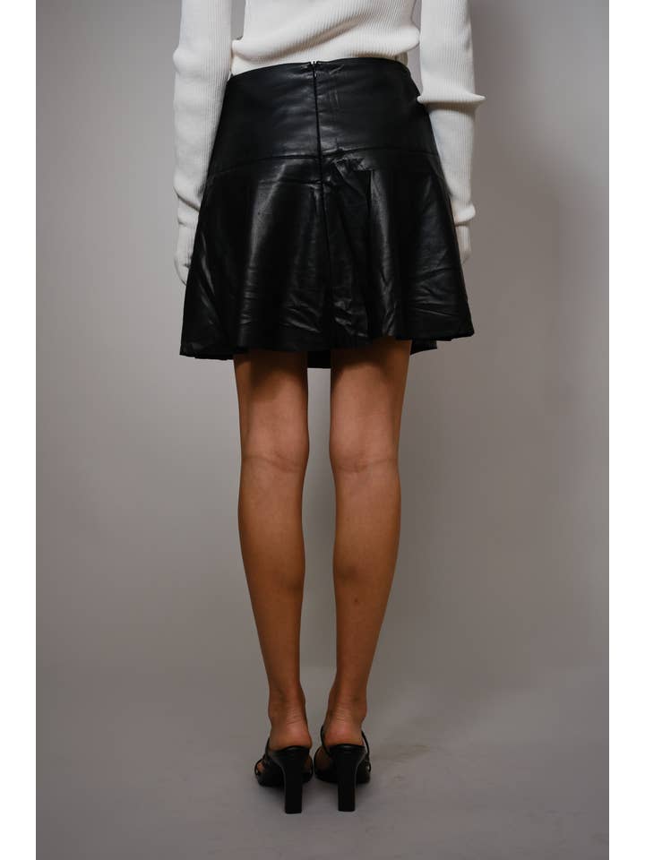 Blue B - Wholesale Skirt - Women's - 99581S - Western Buckle Faux Leather Skort3