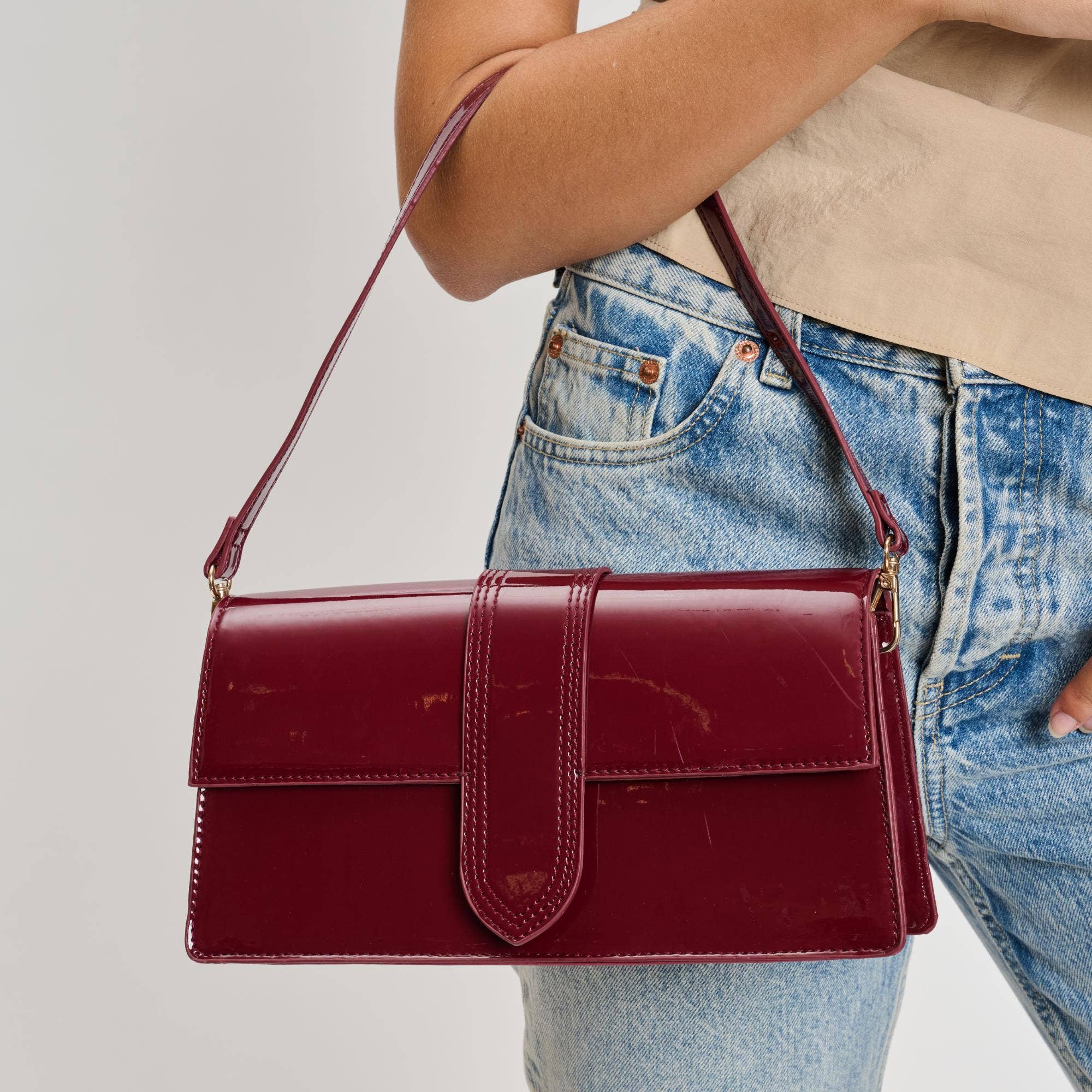 Moda Luxe - Vente Sac à bandoulière – femme - Violet - Sac à bandoulière verni8