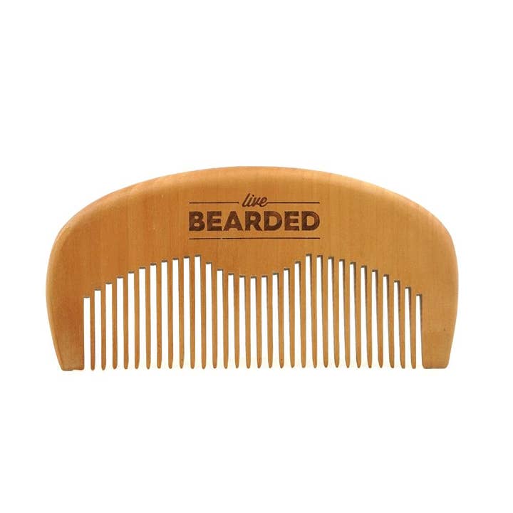 Beard Comb - Natural Wood for wholesale by Live Bearded