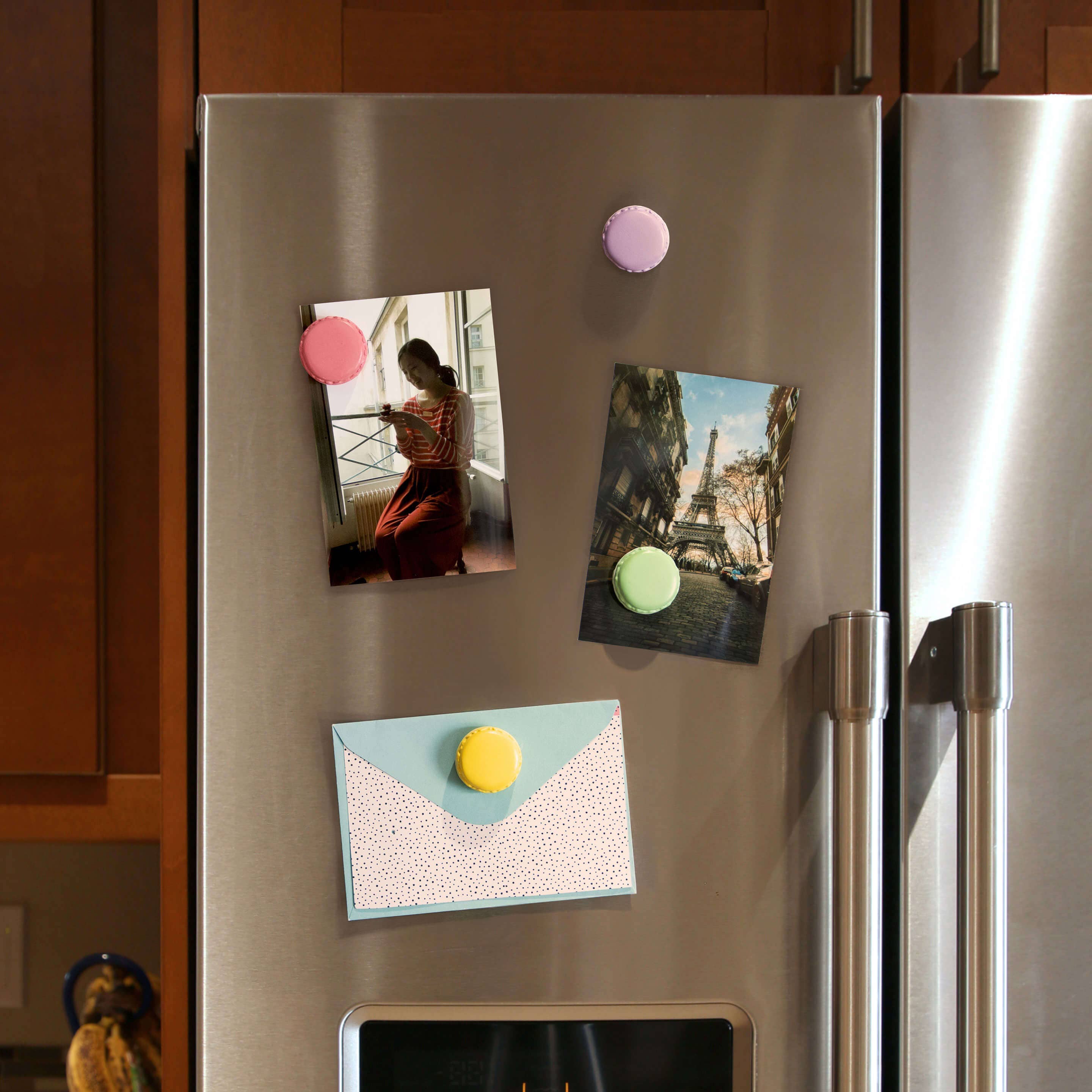 Three by Three Seattle - Vente Aimants - aimants MACARON colorés, emballage ICONIC s/44