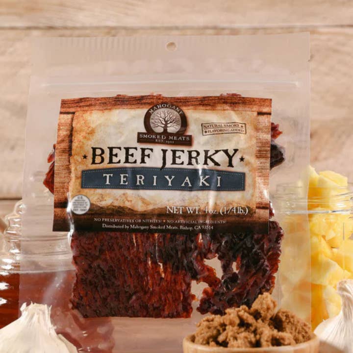 Teriyaki Beef Jerky - All-Natural, 4oz for wholesale by Mahogany Smoked Meats