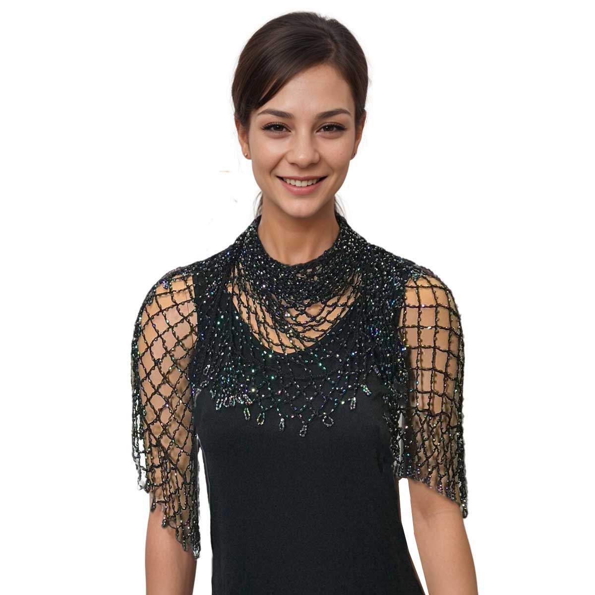 The Magic Scarf Company - Wholesale Outerwear Vest - Women's - 027 - Shanghai Beaded Triangle4