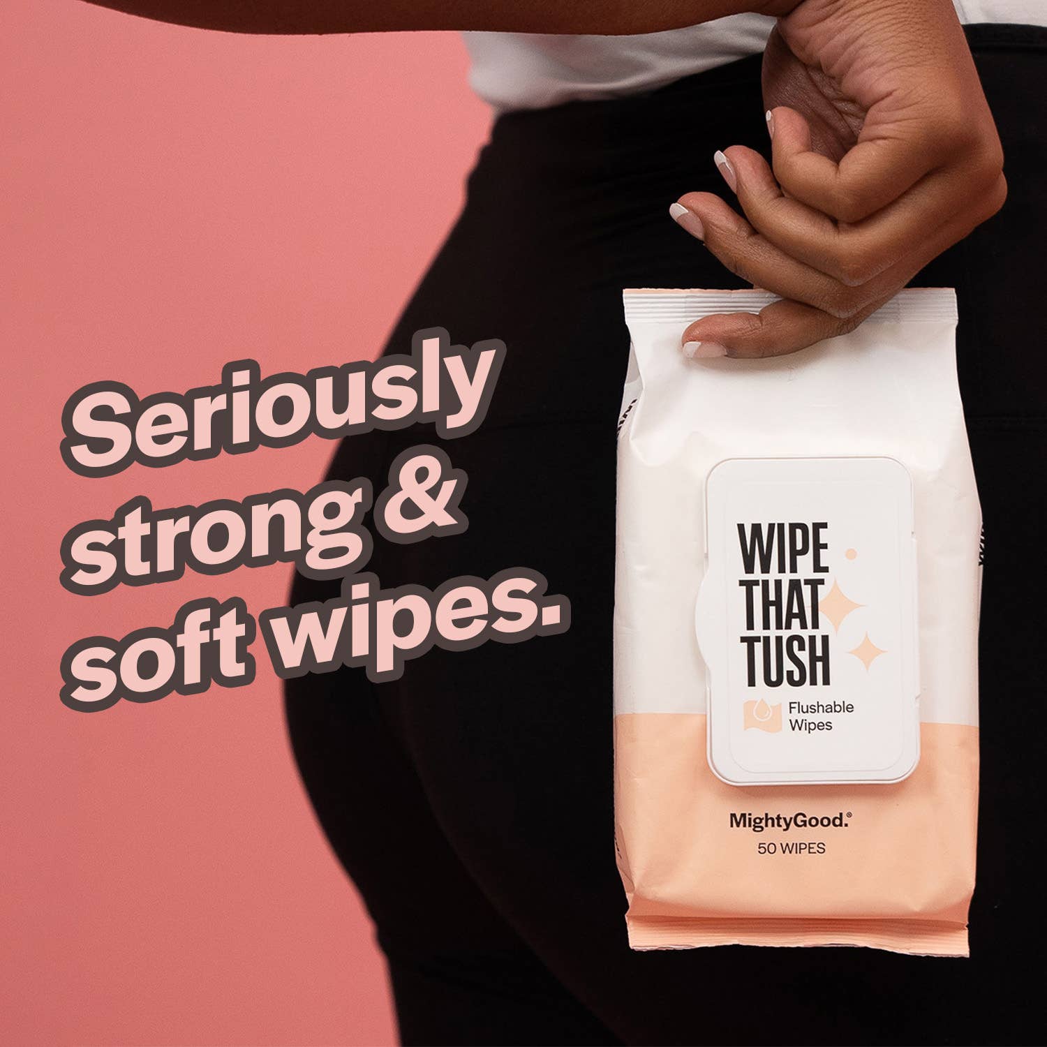 Mighty Good Solutions - Wholesale Face & Body Wipes - MightyGood Solutions Wipe that Tush Flushable Wipes, 16 CT3
