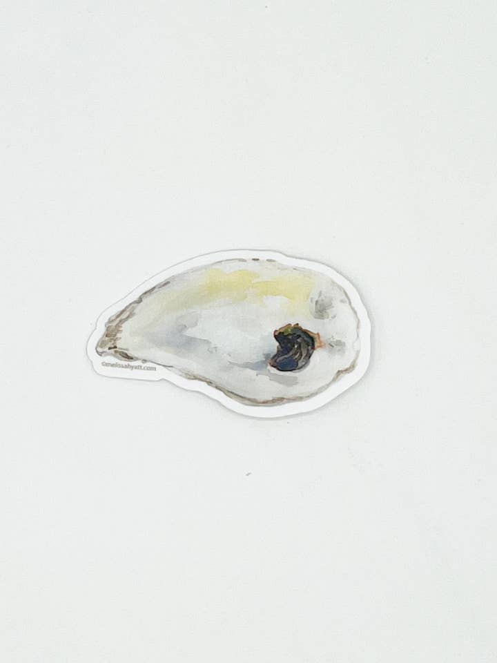"Oyster" Coastal Watercolor Sticker for wholesale by Melissa Hyatt