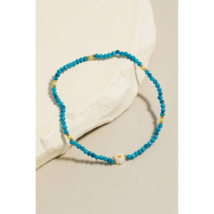 Beaded Flower Strechable Bracelet for wholesale by Anarchy Street