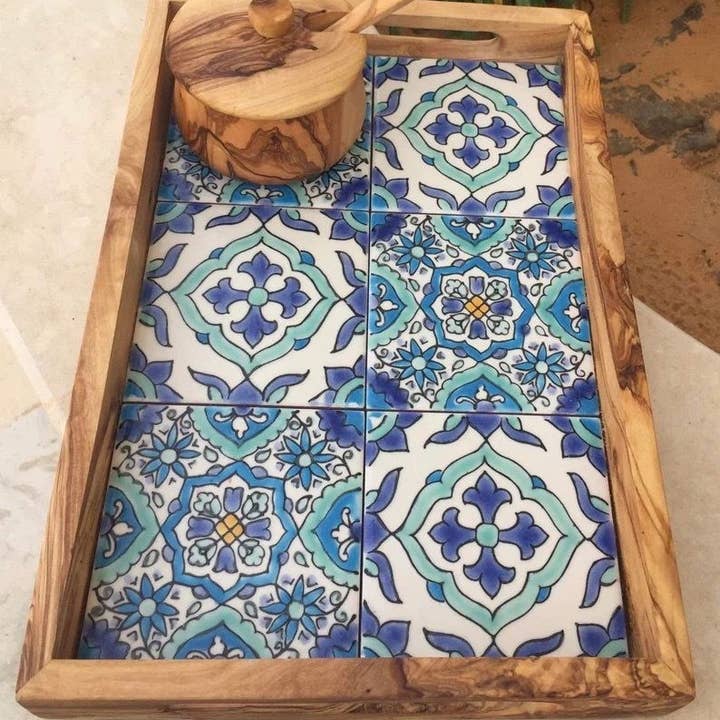 Wooden Serving Tray for wholesale by Trabelsi Wood Design