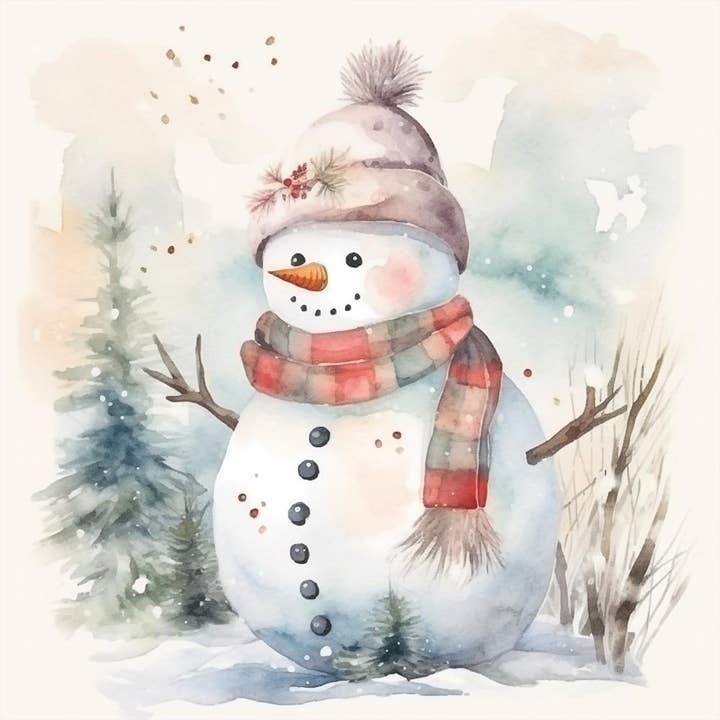 BEV- SNOWMAN IN NATURE BY AMBIENTE for wholesale by Paperproducts Design • Ambiente