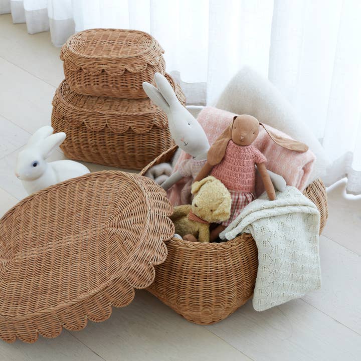 BEBE BASK® - Wholesale Storage Bin - Kids & Baby - FAUNA TRIO RATTAN BASKET SET MOCCA2