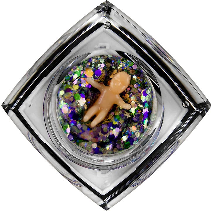 King Cake Bolt Balm Chunky Glitter Gel for wholesale by Elektra Cosmetics