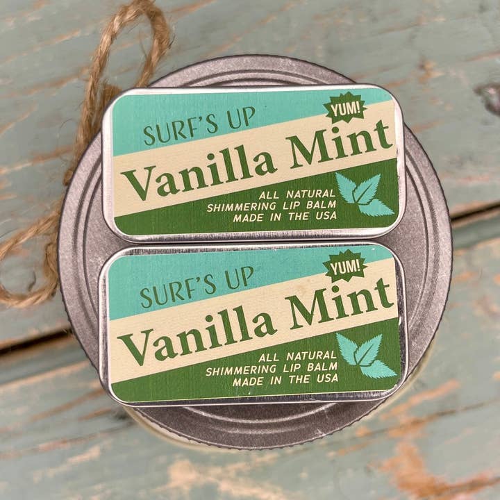 Vanilla Mint Shimmering Lip Balm - Pack of 12 for wholesale by Surfs Up Candle