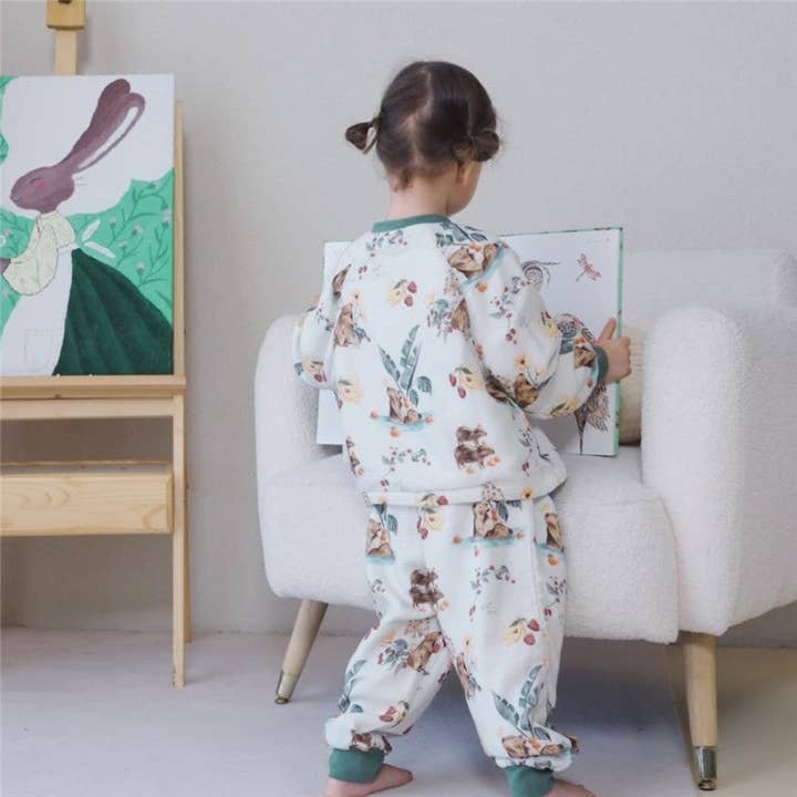 kycozy - Wholesale Sleepwear Set - Kids - Children's Six-Layer Bamboo Cotton Long Sleeve Pajama Set3