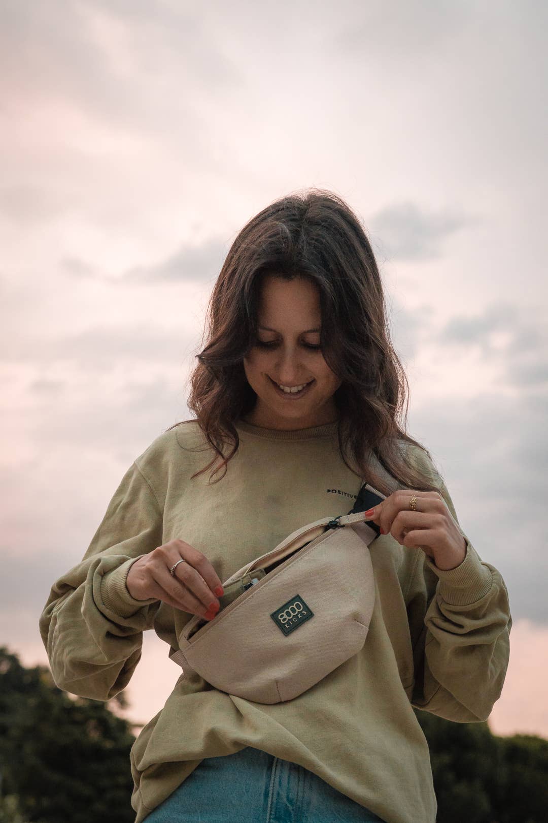 8000Kicks - Vente Sac ceinture – unisexe - Sac à bandoulière Hemp Beige4