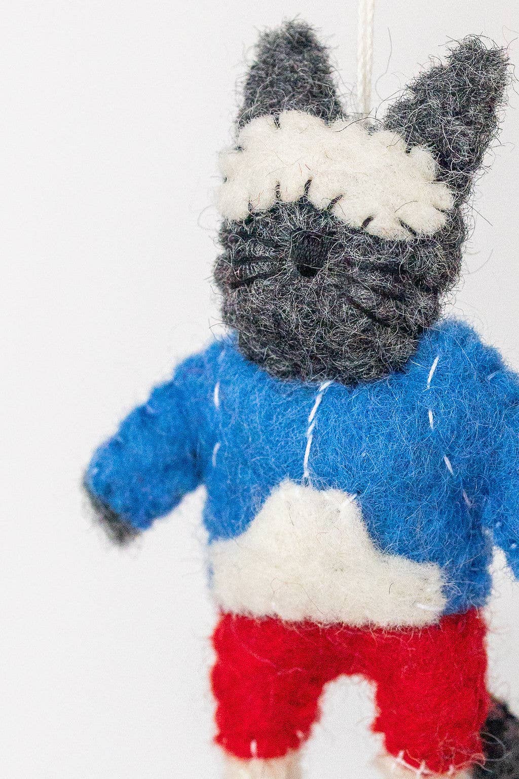 Nivas - Wholesale Ornament - Kerstkat Snowboarden Vilt Ornament3