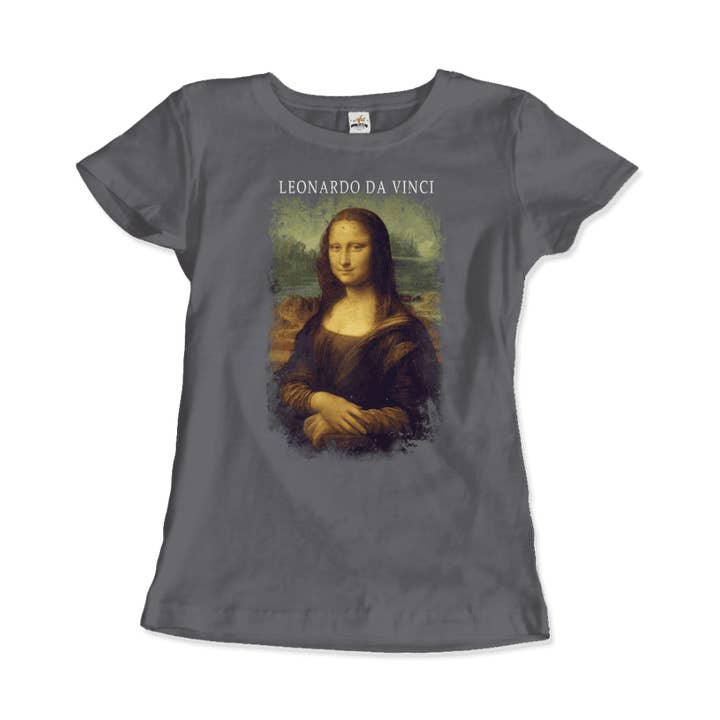 Art-O-Rama Shop – T-shirt estampada - Unissexo por atacado – Leonardo Da Vinci, Mona Lisa, 1503~1519 T-Shirt Obra Artística11