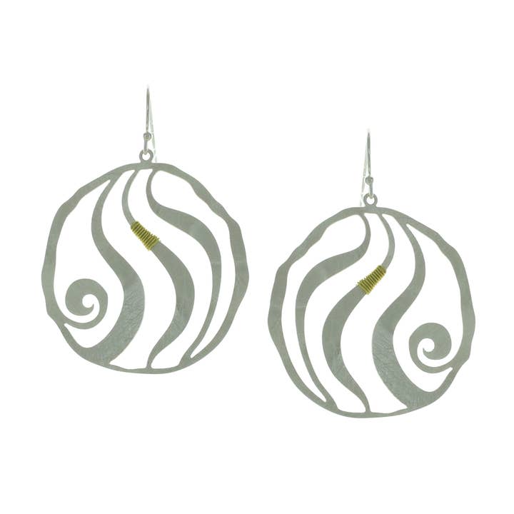 Round w/ Swirl Earrings for wholesale by Takobia