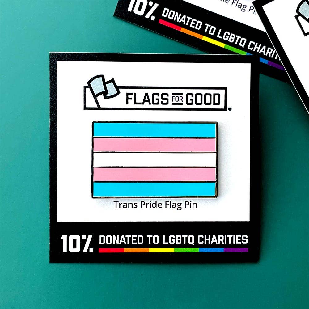 Flags For Good - Wholesale Lapel Pin/Button - Transgender (Trans) Pride Flag Enamel Pin