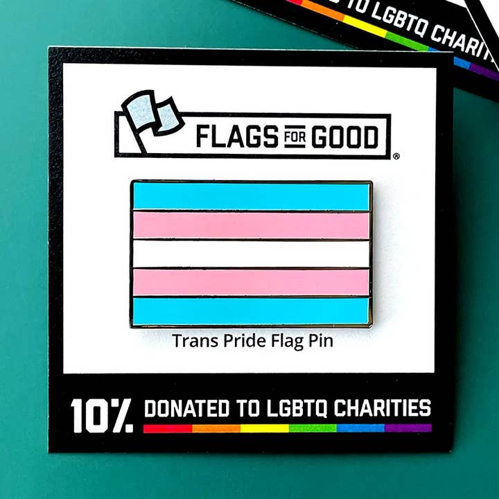Transgender (Trans) Pride Flag Enamel Pin for wholesale by Flags For Good