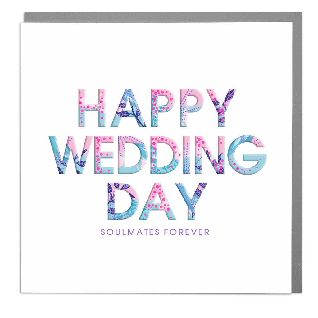 Lola Design Ltd - Wholesale Wedding Card - Happy Wedding Day Card0