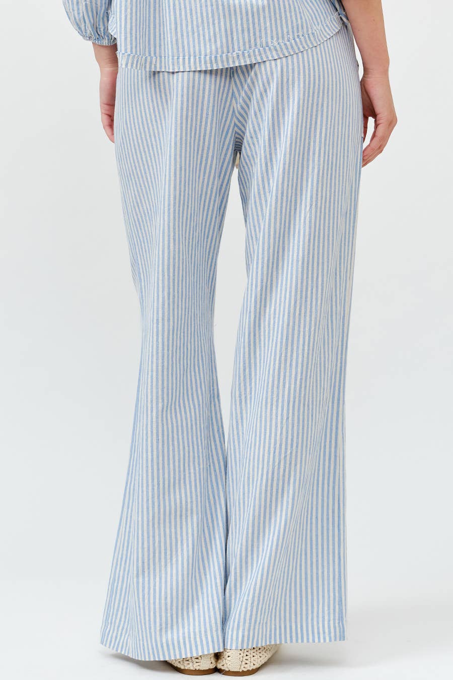 ILLA ILLA - Vente Pantalon – femme - Pantalon large en lin rayé2