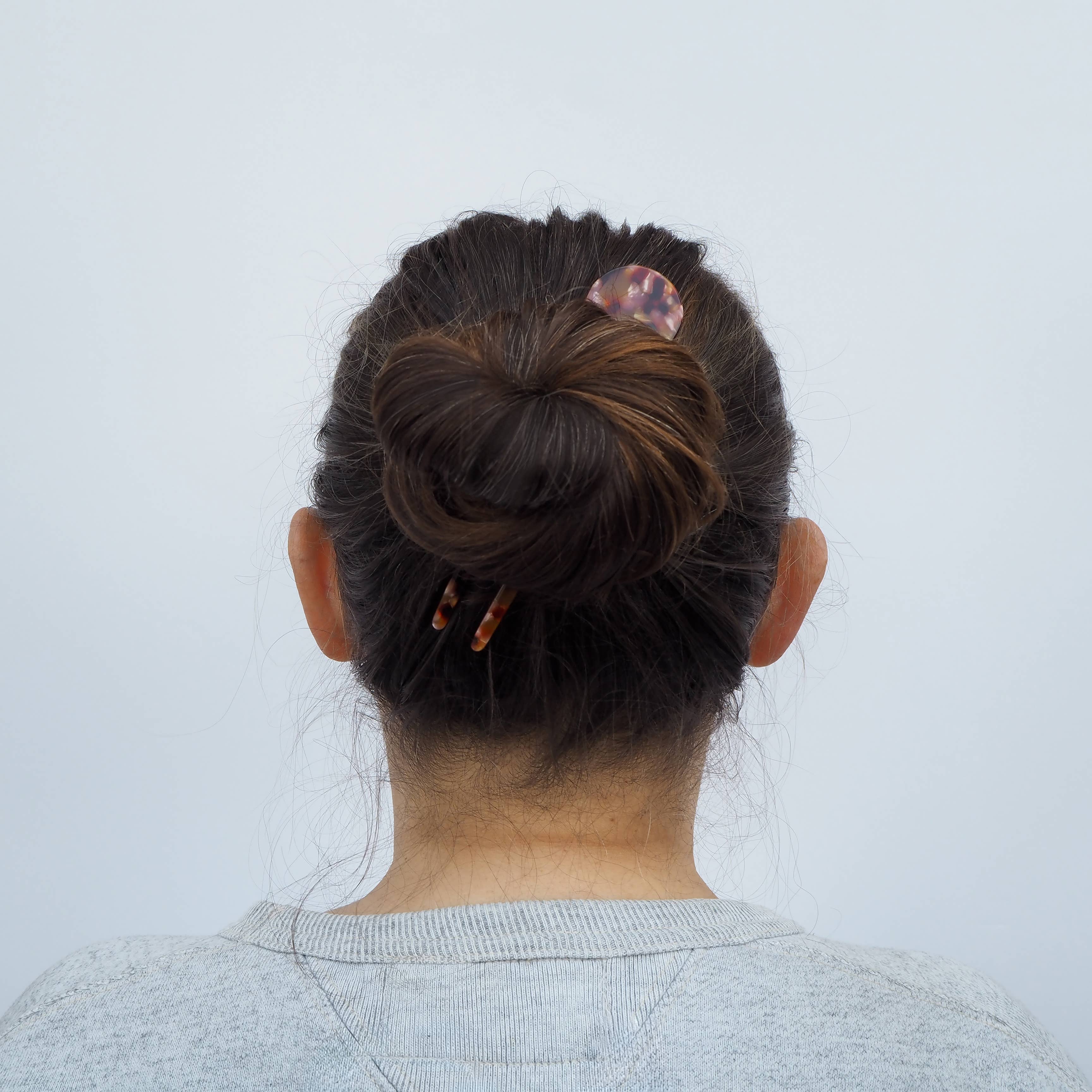 Custom Made - Wholesale Hair Pin - Rosa Tortoiseshell Acetate Resin French Hair Pin3