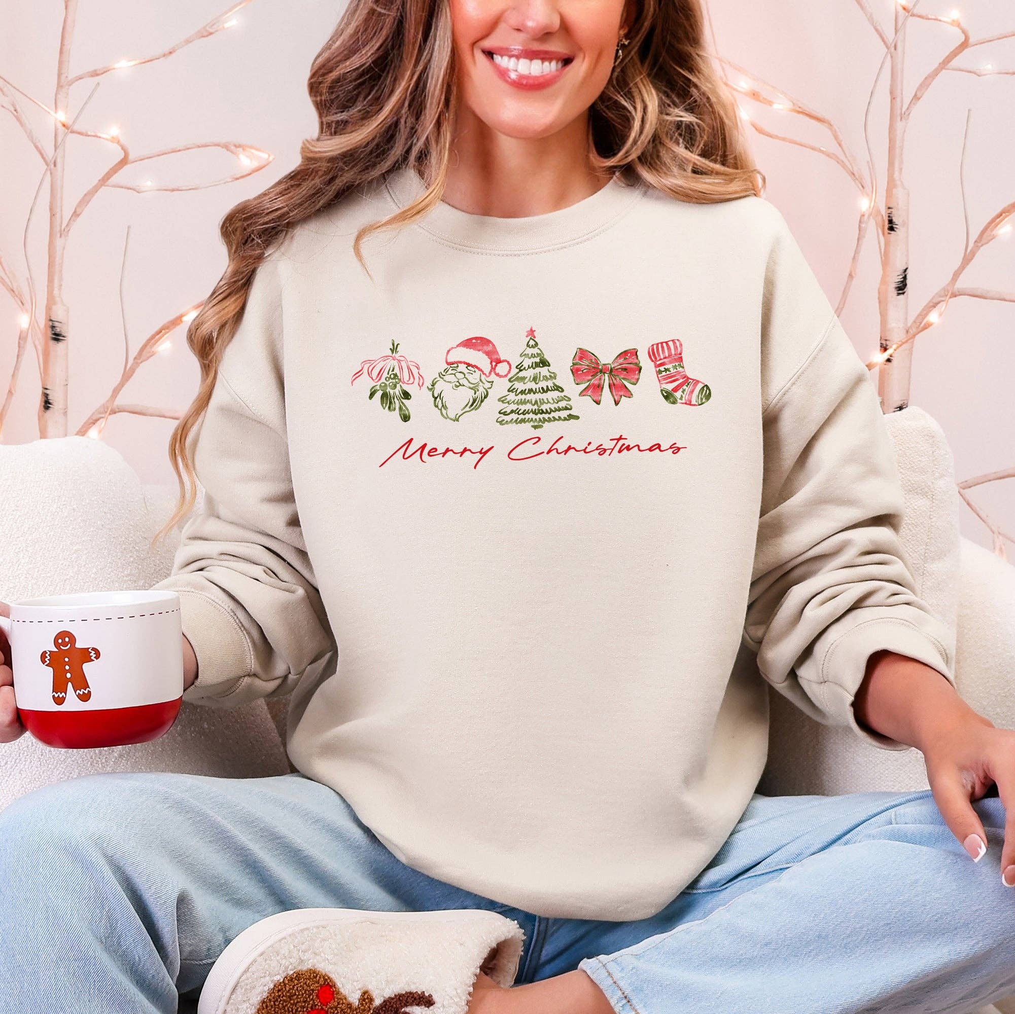 Refinery Number One LLC – wholesale Graphic sweatshirt – Unisex – Merry Christmas, Santa, Retro, Vintage, Cute Sweatshirt5