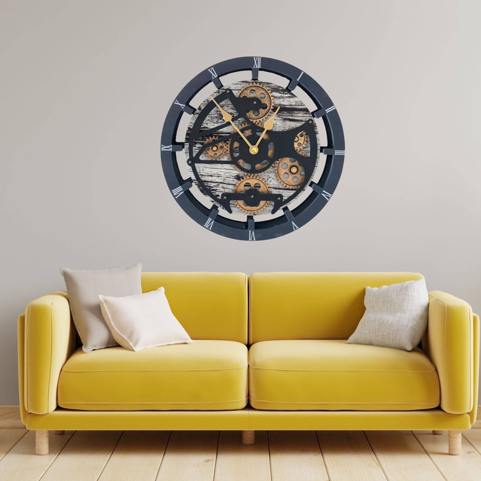 The Gears Clock - Wholesale Wall Clock - CANADA LINE WALL-DESK CLOCK 16 INCH GREY&WHITE4