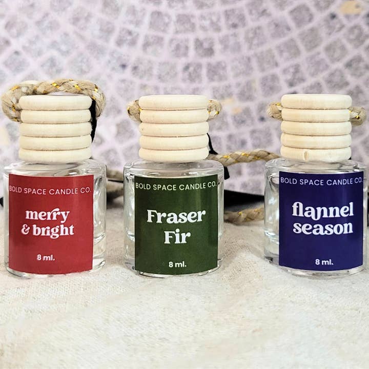 Bold Space Candle Co. - Wholesale Car Freshener - Unisex - Car Diffusers | Christmas Scents 3 pack | New Holiday Gifts3